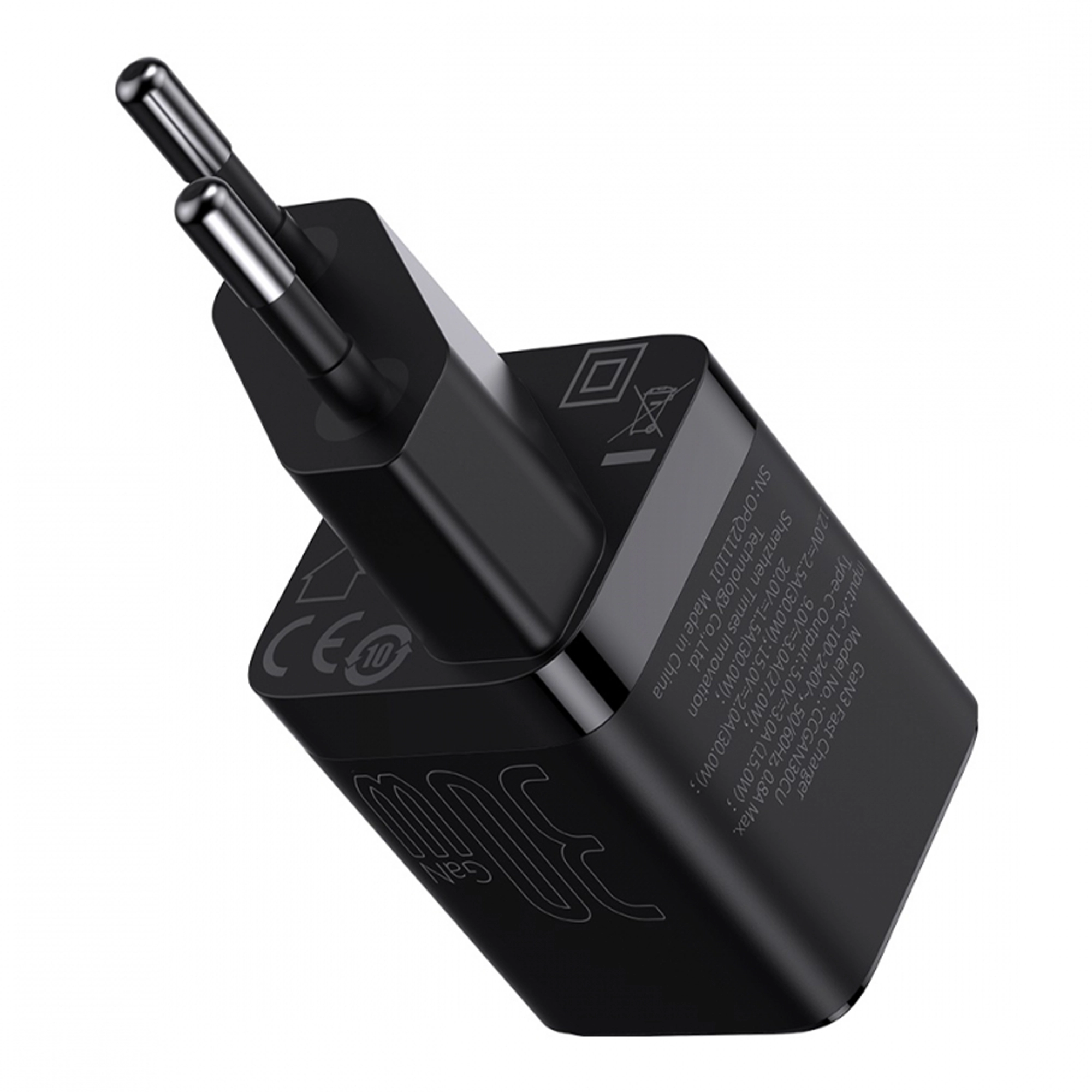 Купить Зарядное устройство Baseus GAN3 Fast Charger 1C 30W EU Black - фото 2