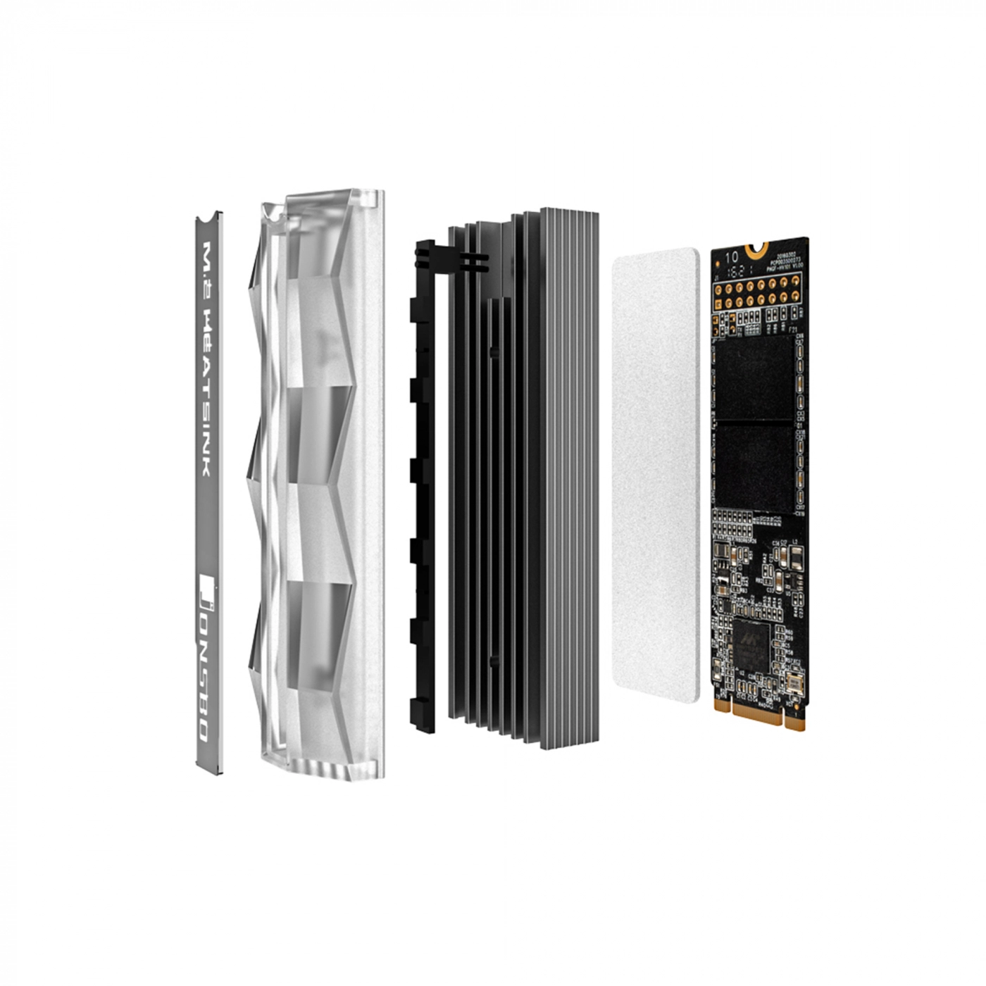 Купить Радиатор для M.2 SSD JONSBO M2-2 ARGB Gray - фото 10