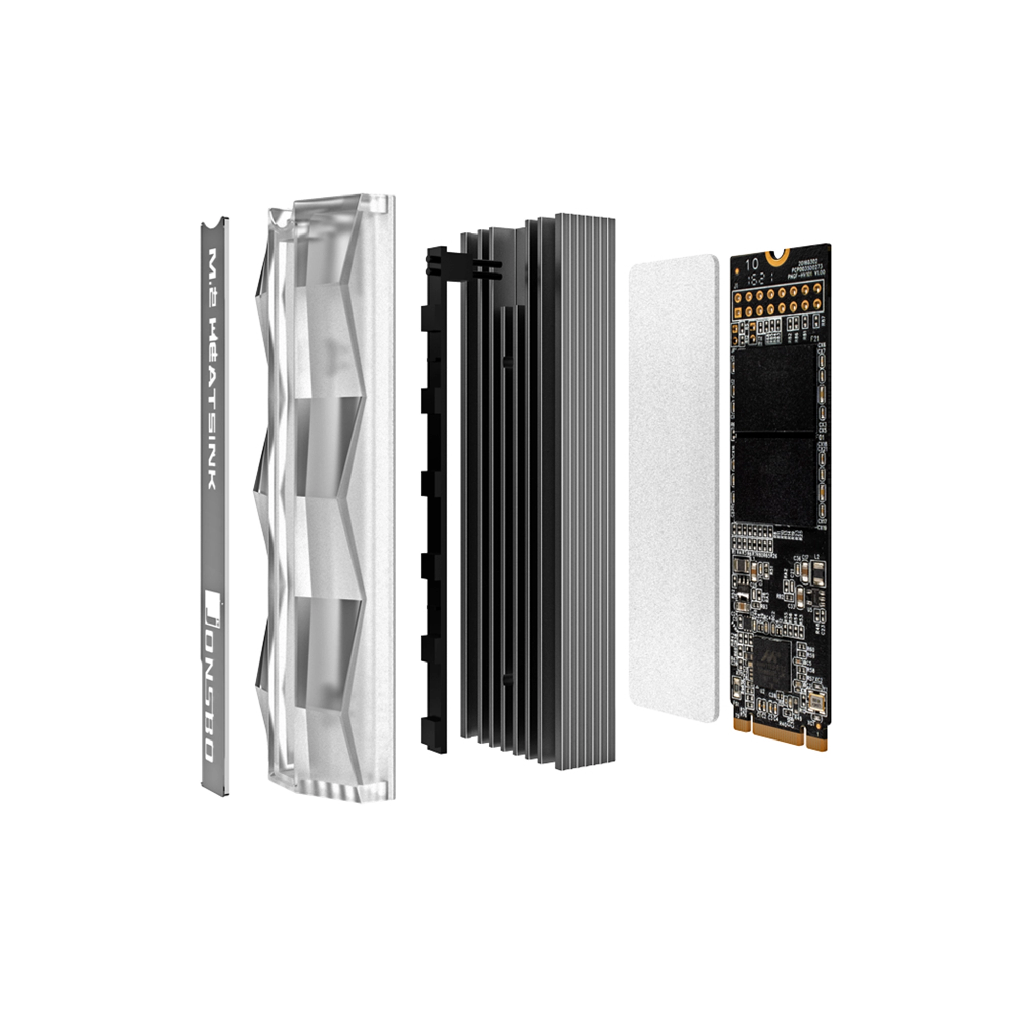 Купить Радиатор для M.2 SSD JONSBO M2-2 ARGB Gray - фото 10