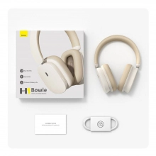 Купити Навушники Baseus Bowie H1 Noise-Cancelling Wireless Headphones Creamy-White - фото 9