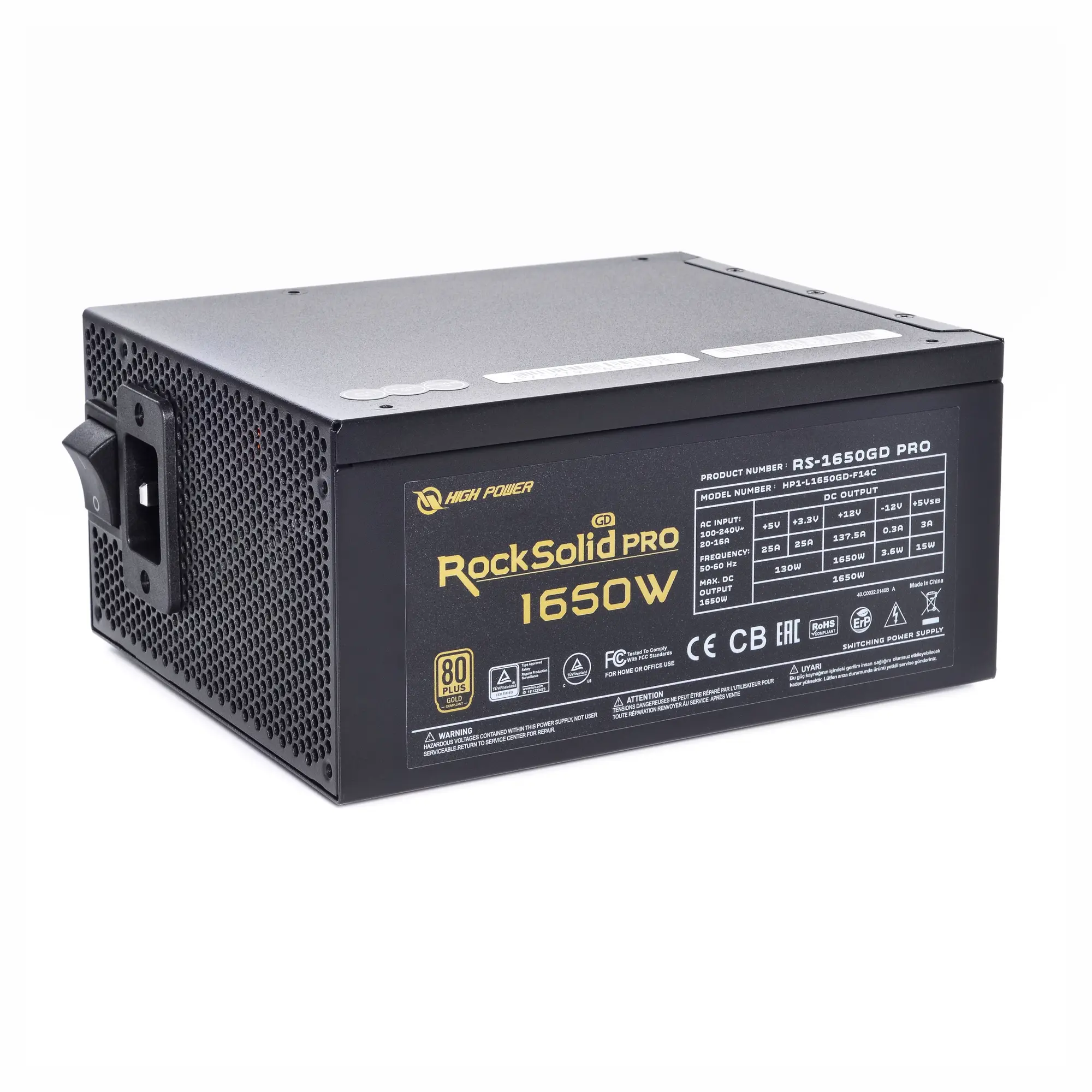 Купити Блок живлення QUBE 1650W 80+ GOLD RS-1650GD PRO - фото 2