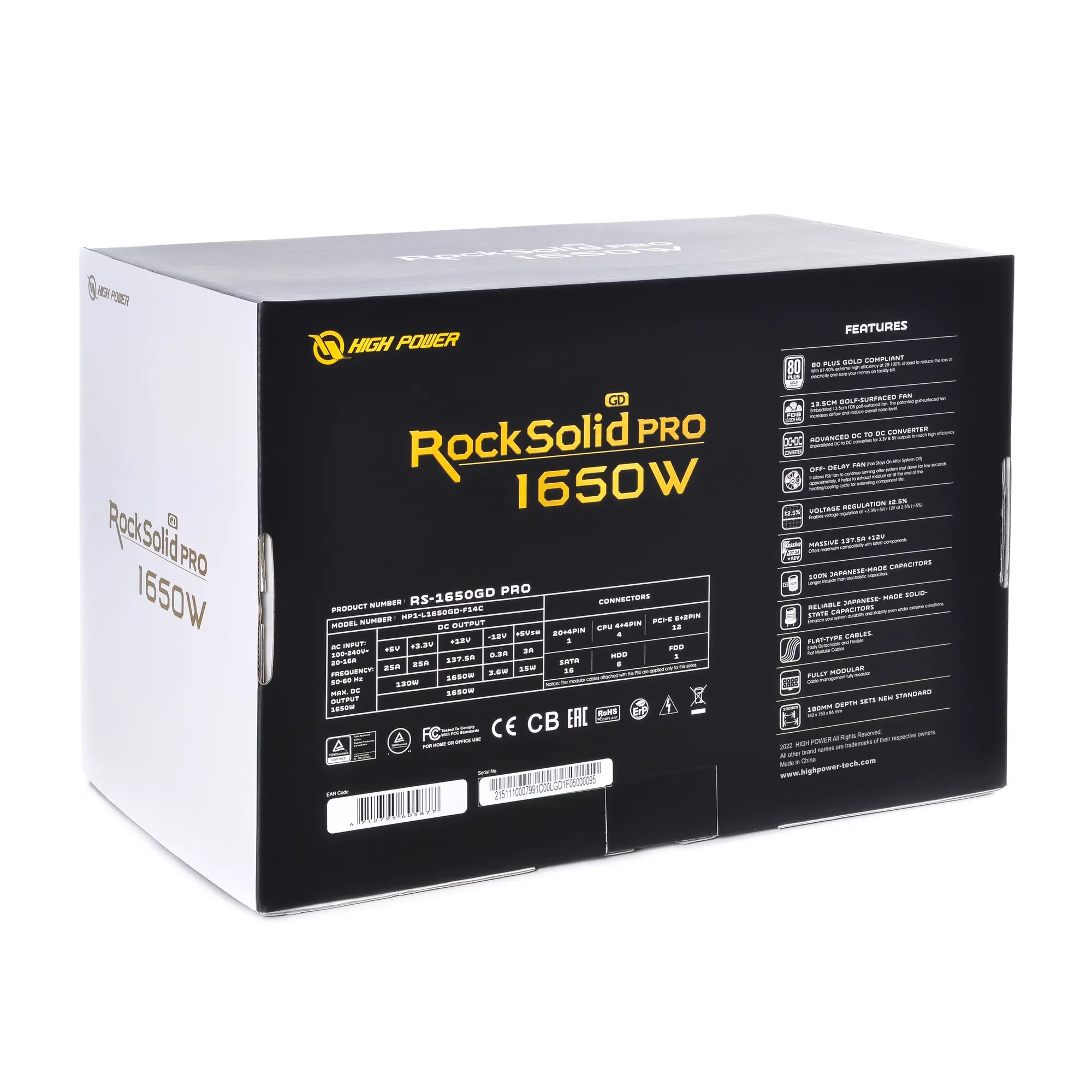 Купити Блок живлення QUBE 1650W 80+ GOLD RS-1650GD PRO - фото 10