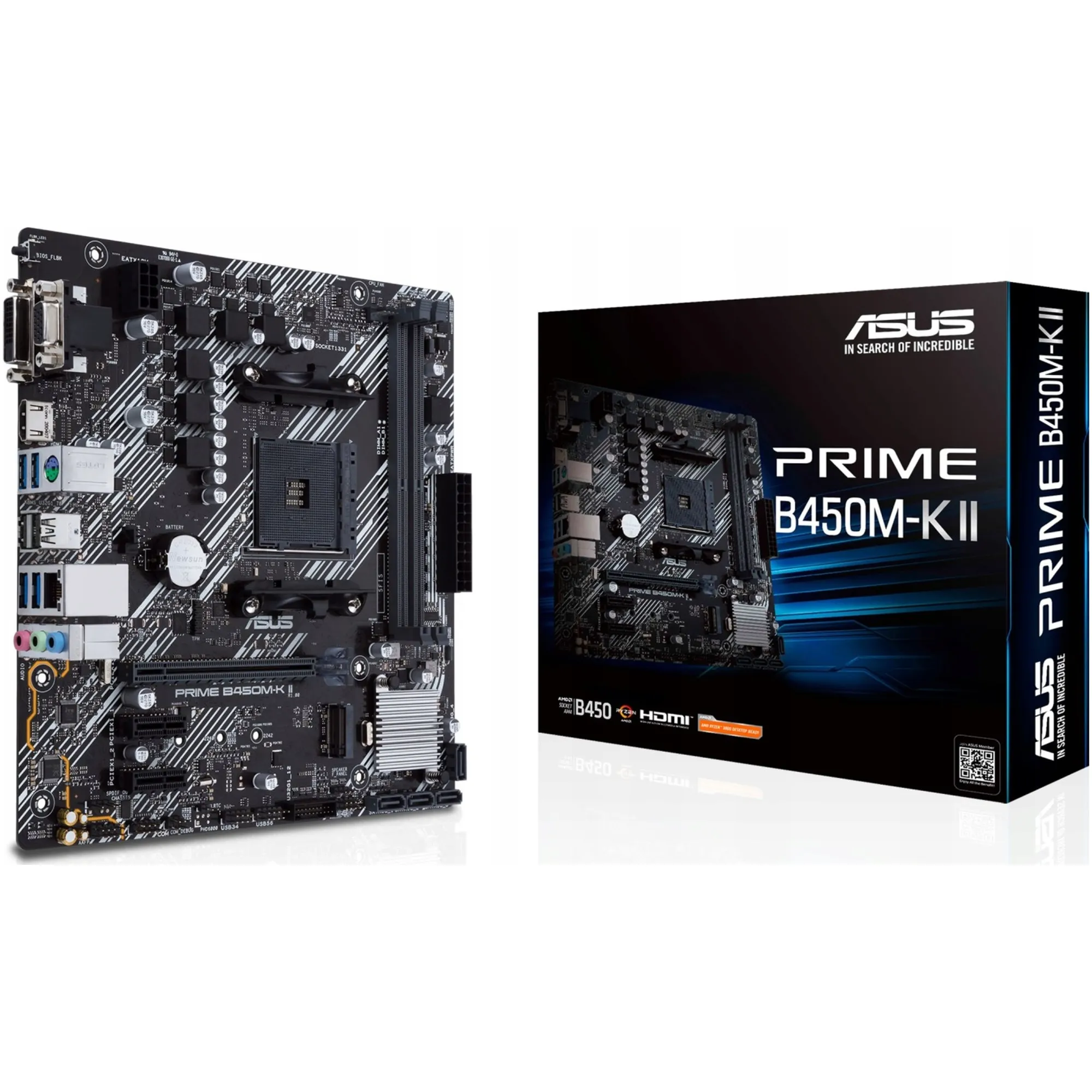 Купить Материнская плата ASUS PRIME B450M-K II - фото 1