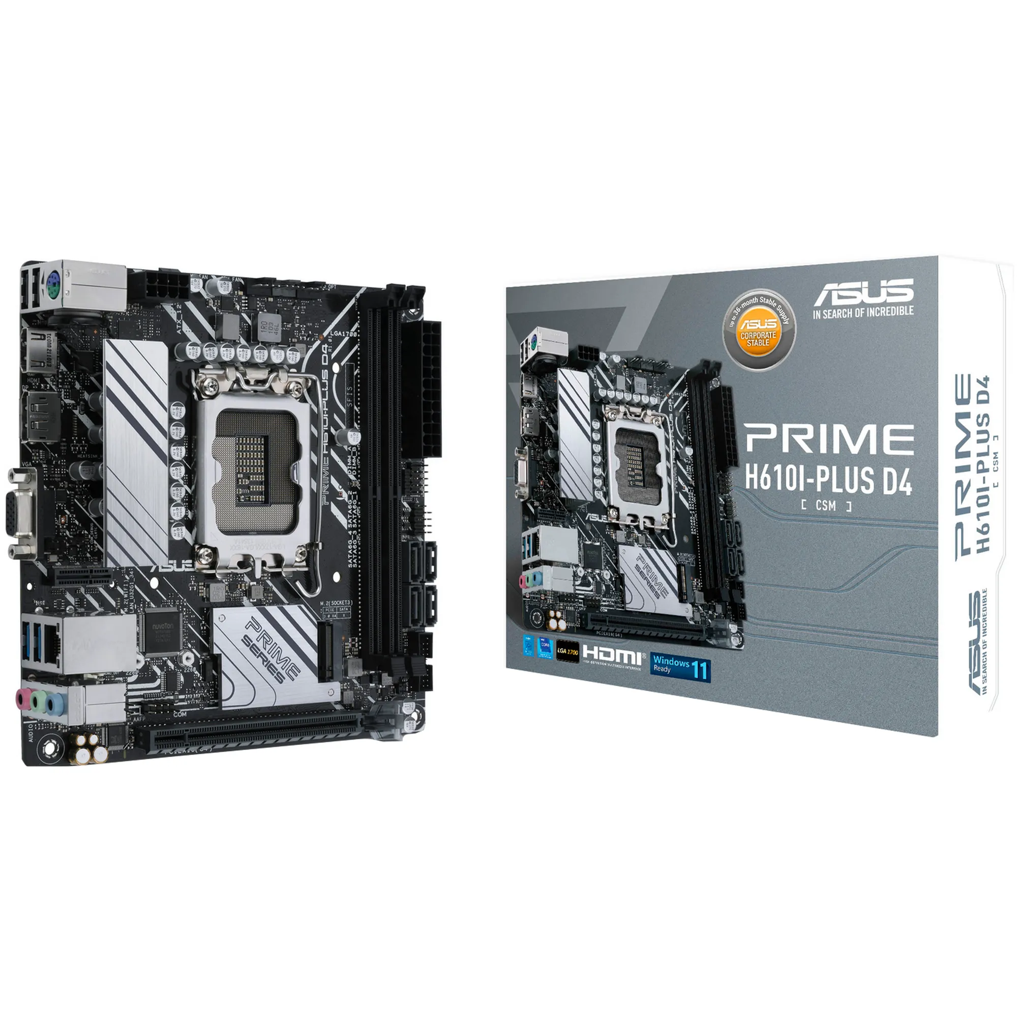 Купить Материнская плата ASUS PRIME H610I-PLUS D4-CSM - фото 1