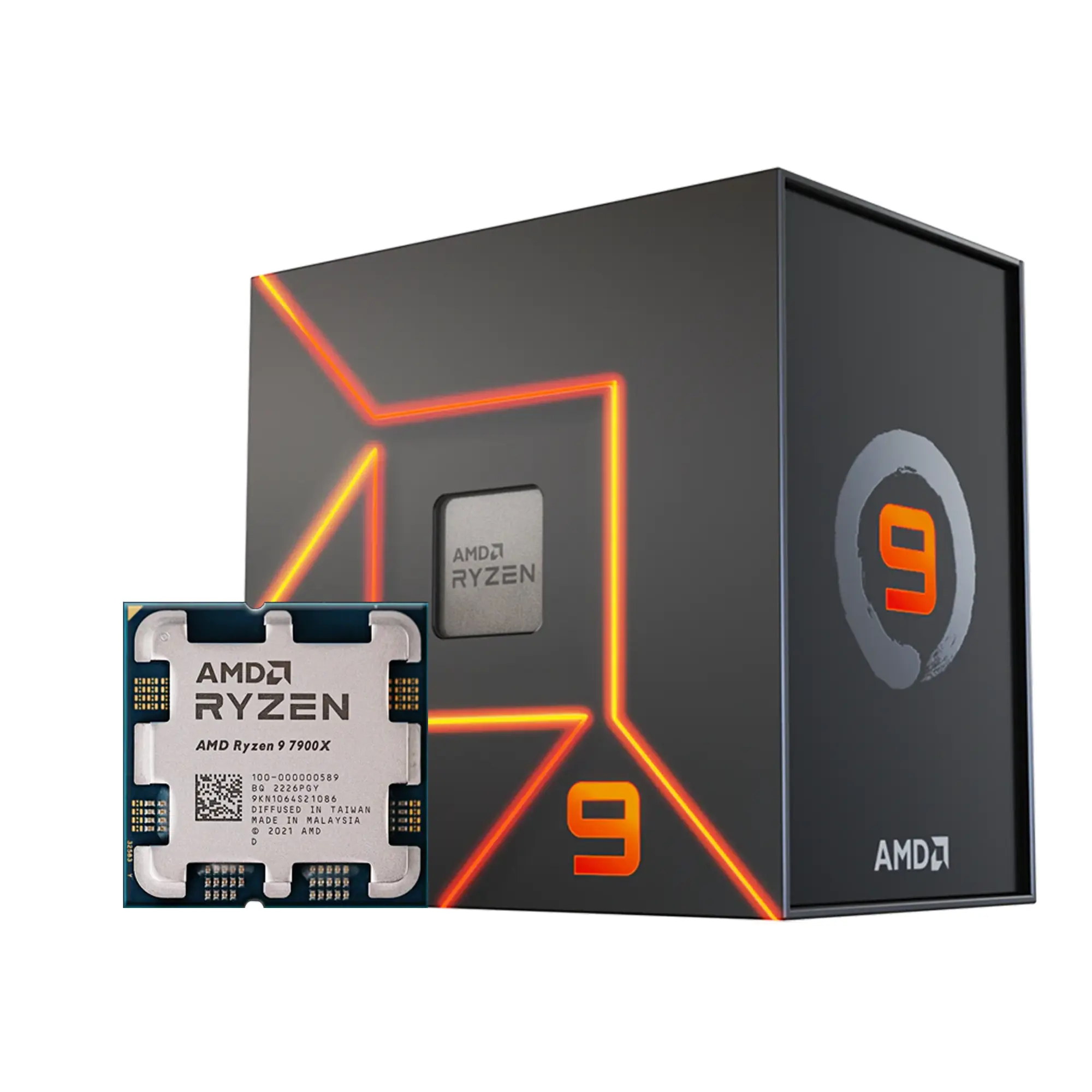 Купить Процессор AMD Ryzen 9 7900X (12C/24T, 4.7-5GHz,76MB,170W,AM5) BOX - фото 1