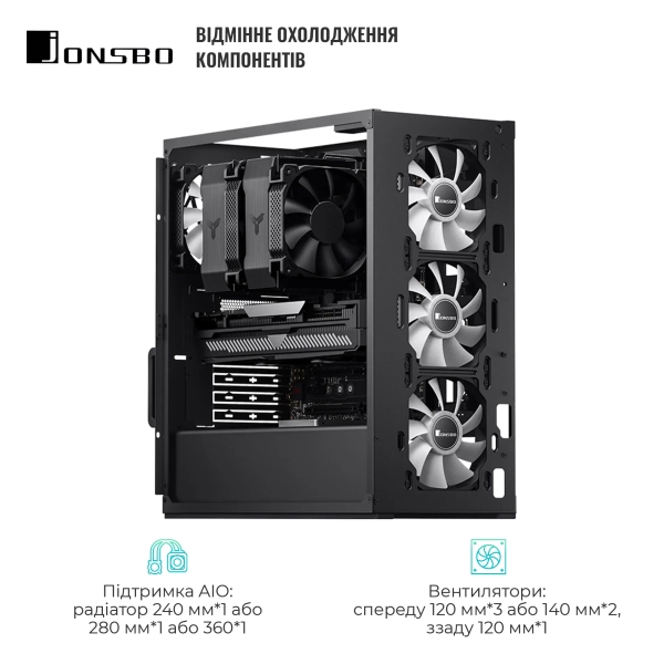 Купити Корпус JONSBO VR4 Black - фото 4