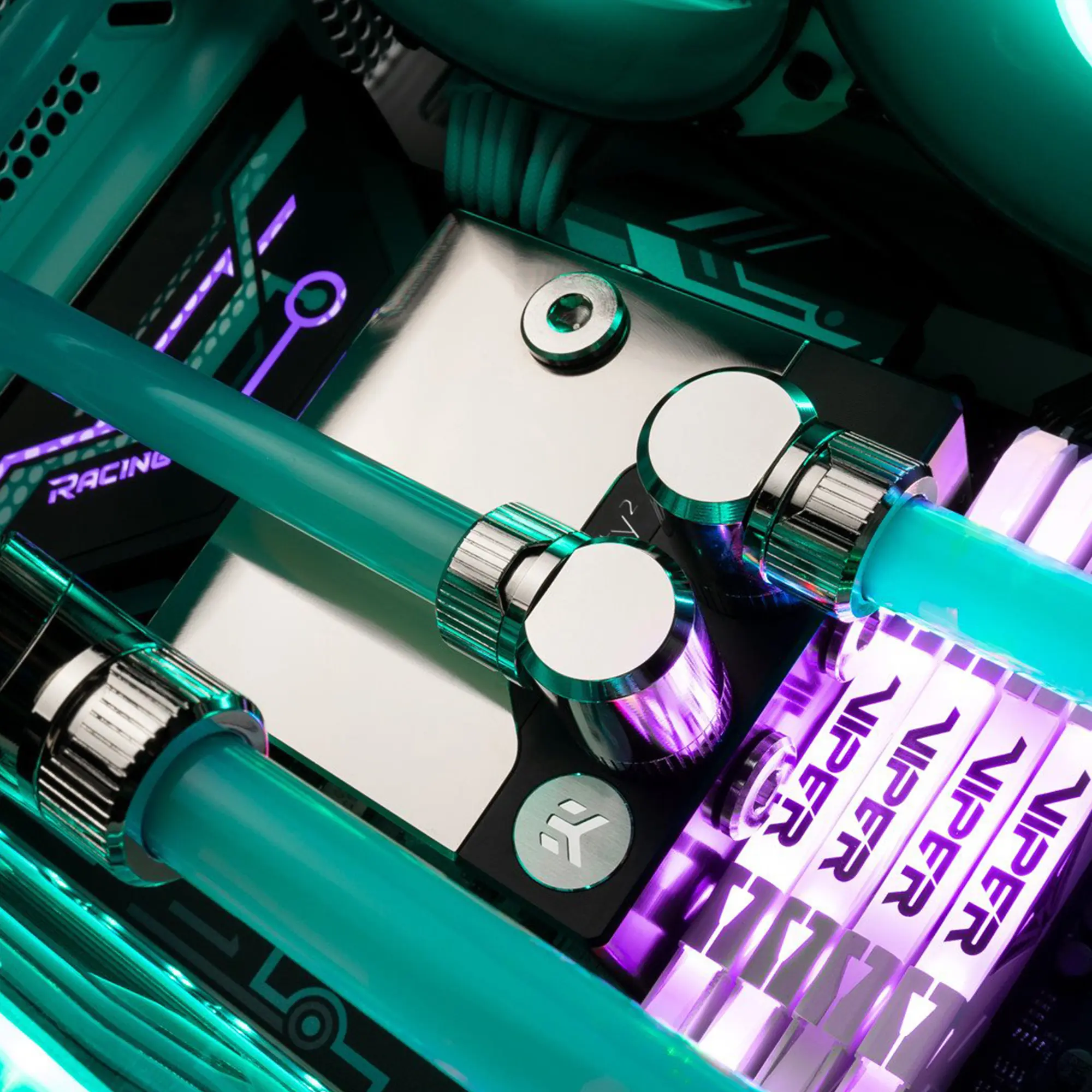 Купить Водоблок EKWB EK-Quantum Velocity² DDC 4.2 PWM D-RGB - 1700 Nickel + Plexi - фото 3