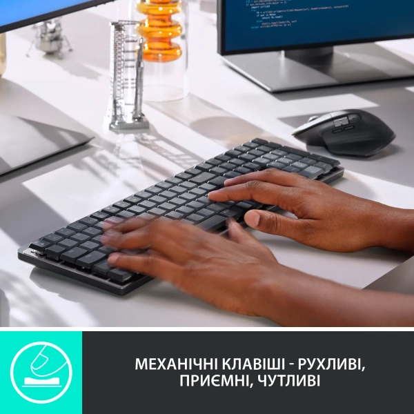 Купить Клавиатура Logitech MX Mechanical Wireless Illuminated Performance Graphite Clicky - фото 2