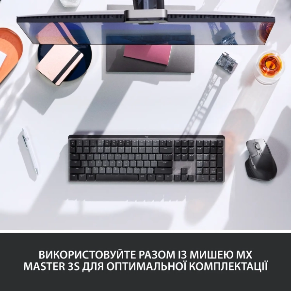 Купить Клавиатура Logitech MX Mechanical Wireless Illuminated Performance Graphite Tactile - фото 9