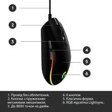 Купить Мышь Logitech G102 Lightsync Black - фото 6