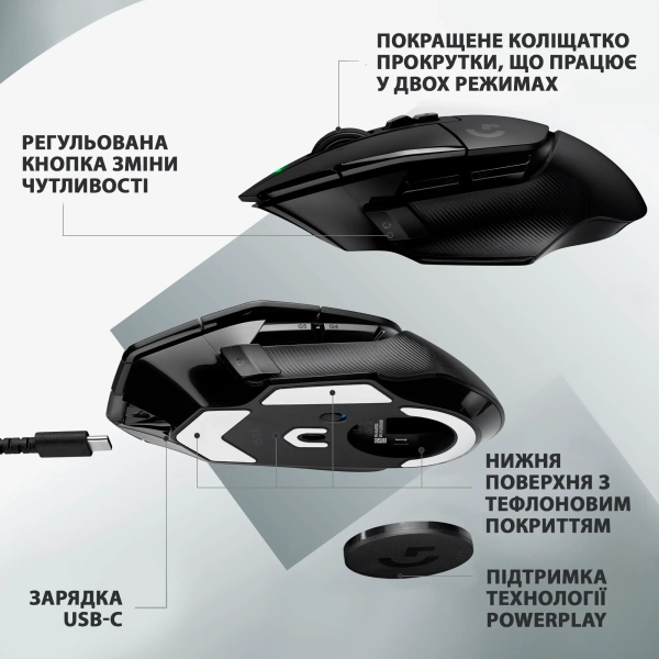 Купити Миша Logitech G502 X Lightspeed Wireless Black - фото 5