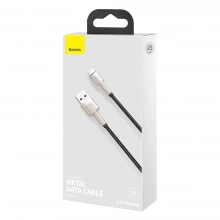 Купить Кабель Baseus Cafule Metal Cable USB to Lightning 2.4A 0.25m Black - фото 7