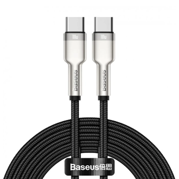 Купить Кабель Baseus Cafule PD2.0 100W flash charging Type-C to Type-C cable (20V 5A)2m Gray+Black - фото 1