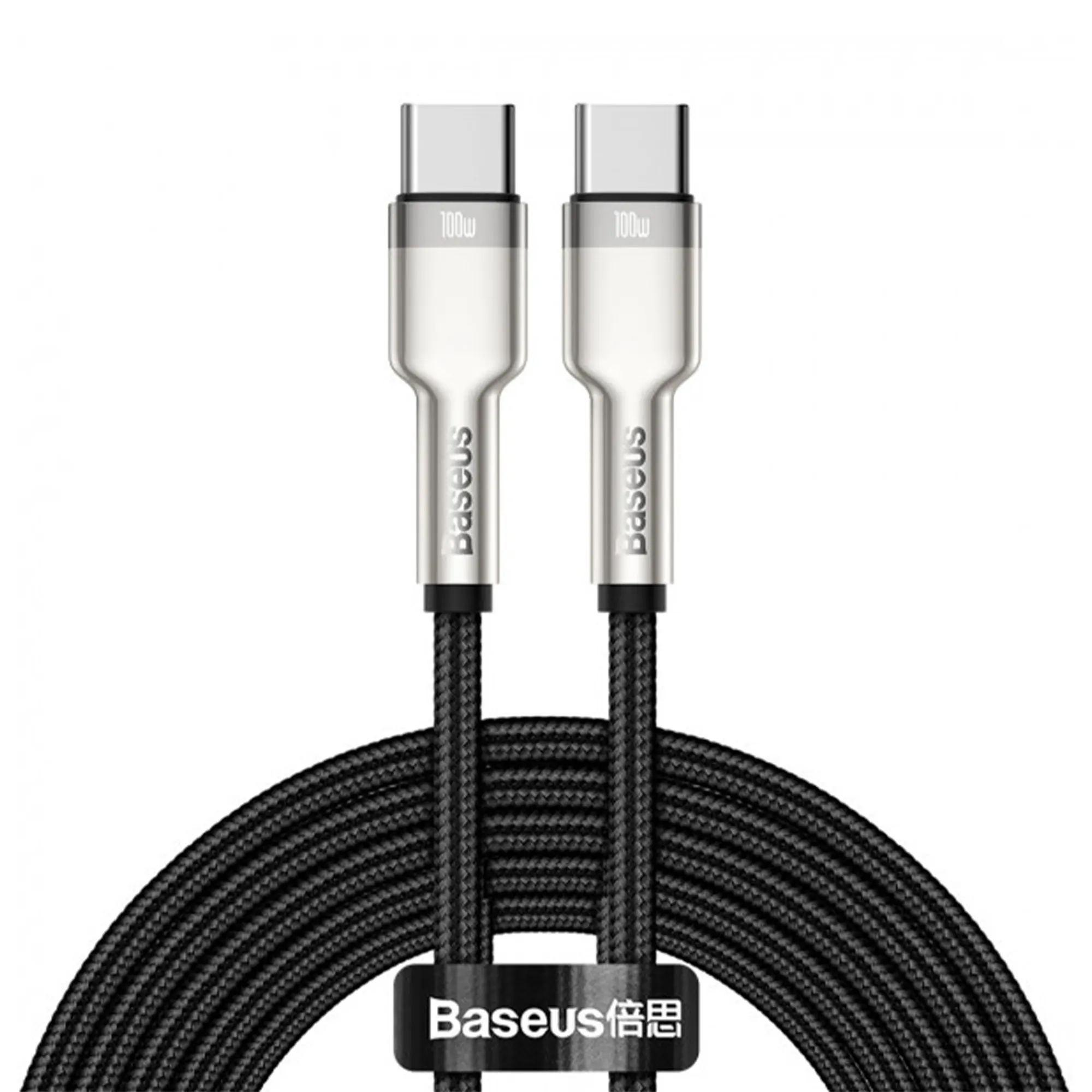 Купить Кабель Baseus Cafule PD2.0 100W flash charging Type-C to Type-C cable (20V 5A)2m Gray+Black - фото 1