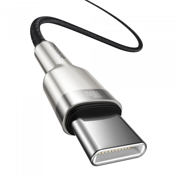 Купить Кабель Baseus Cafule PD2.0 100W flash charging Type-C to Type-C cable (20V 5A)2m Gray+Black - фото 3