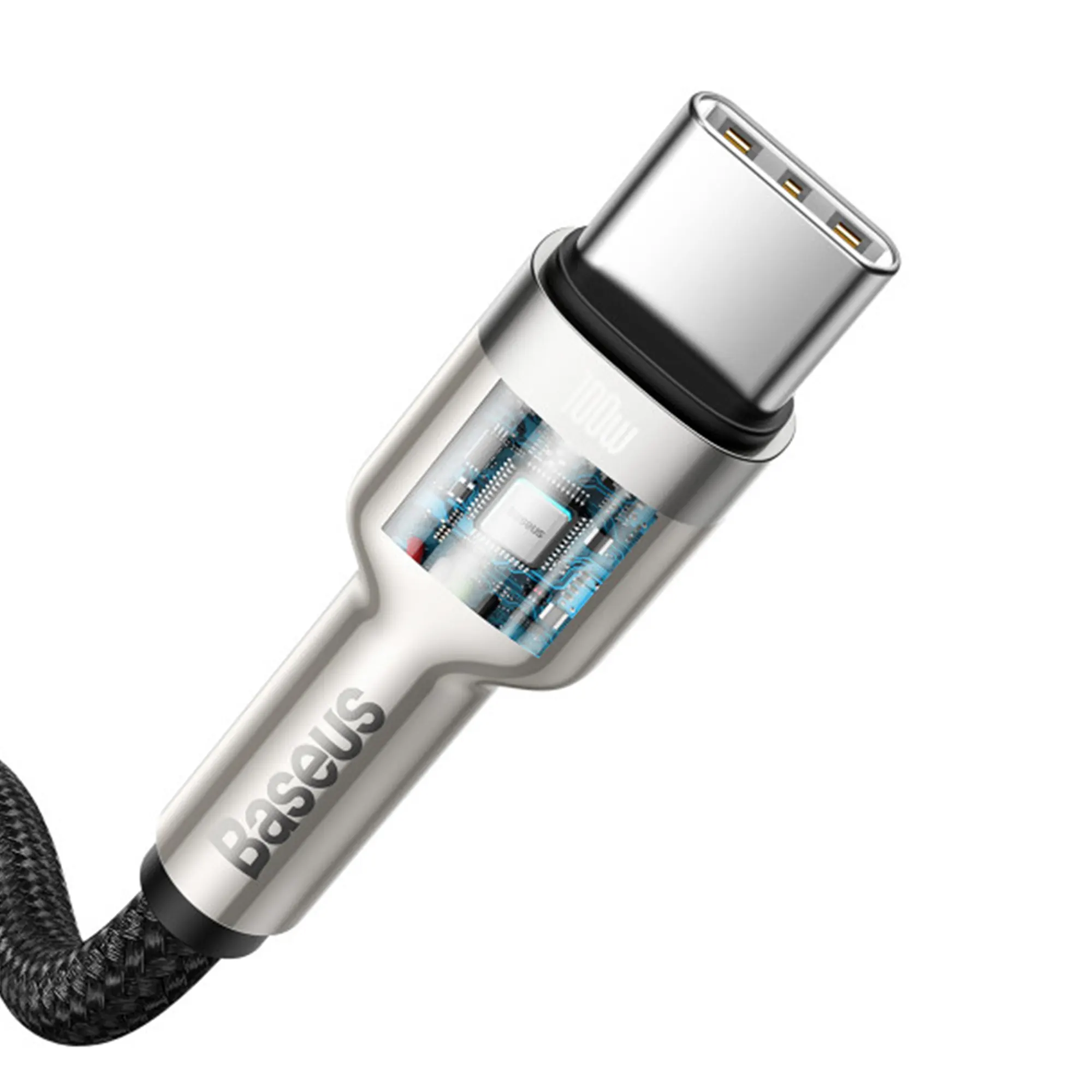 Купить Кабель Baseus Cafule PD2.0 100W flash charging Type-C to Type-C cable (20V 5A)2m Gray+Black - фото 4