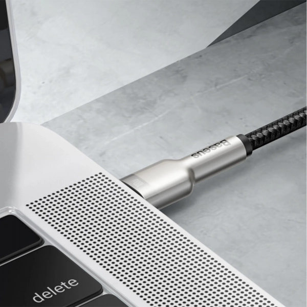Купить Кабель Baseus Cafule PD2.0 100W flash charging Type-C to Type-C cable (20V 5A)2m Gray+Black - фото 6