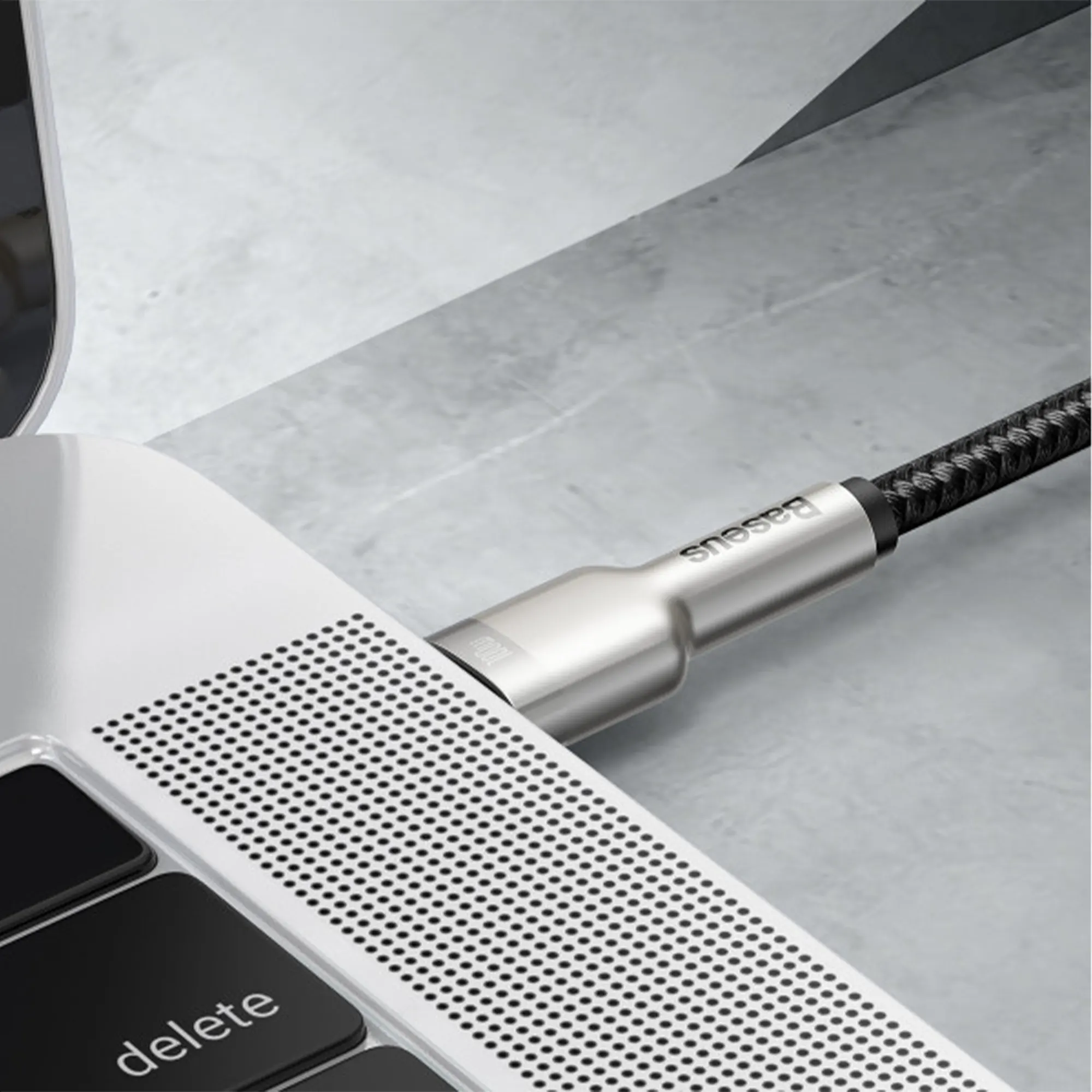 Купить Кабель Baseus Cafule PD2.0 100W flash charging Type-C to Type-C cable (20V 5A)2m Gray+Black - фото 6