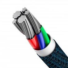 Купить Кабель Baseus High Density Braided Fast Charging Data Cable Type-C to iP PD 20W 1m Blue - фото 5