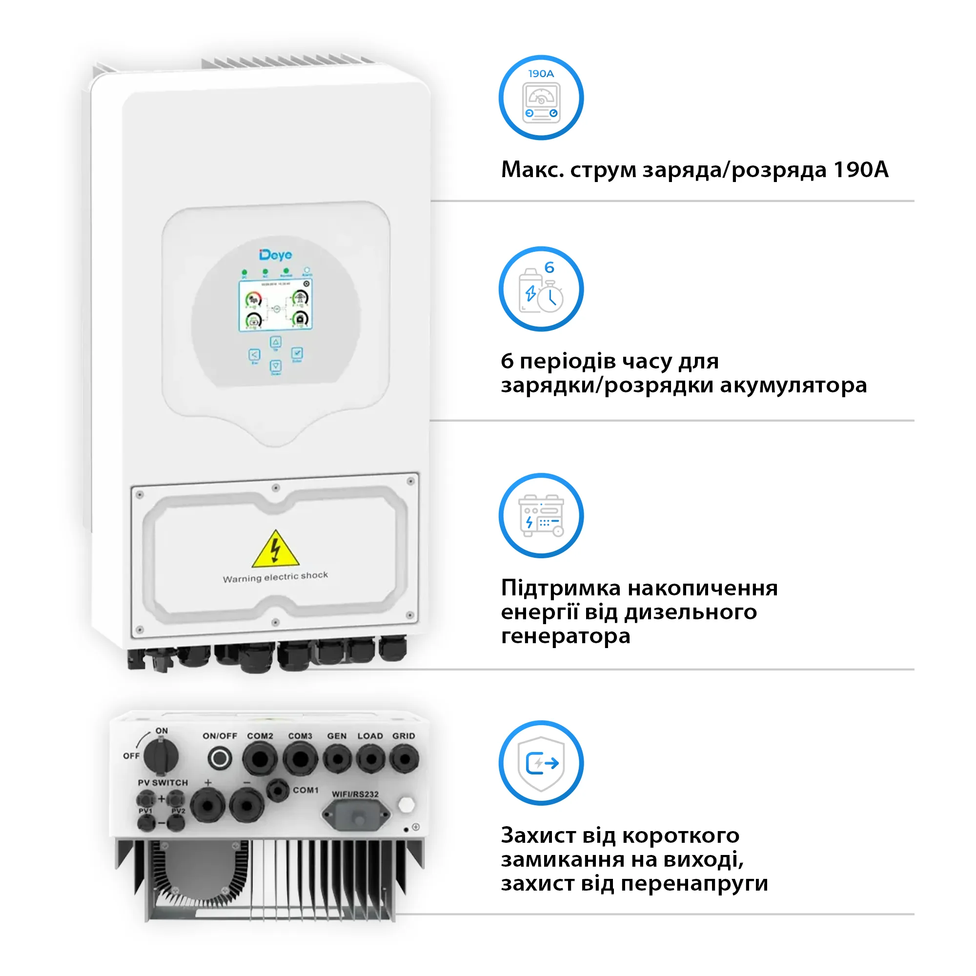 Купити Гібридний інвертор DEYE SUN-5K-SG03LP1 - фото 4