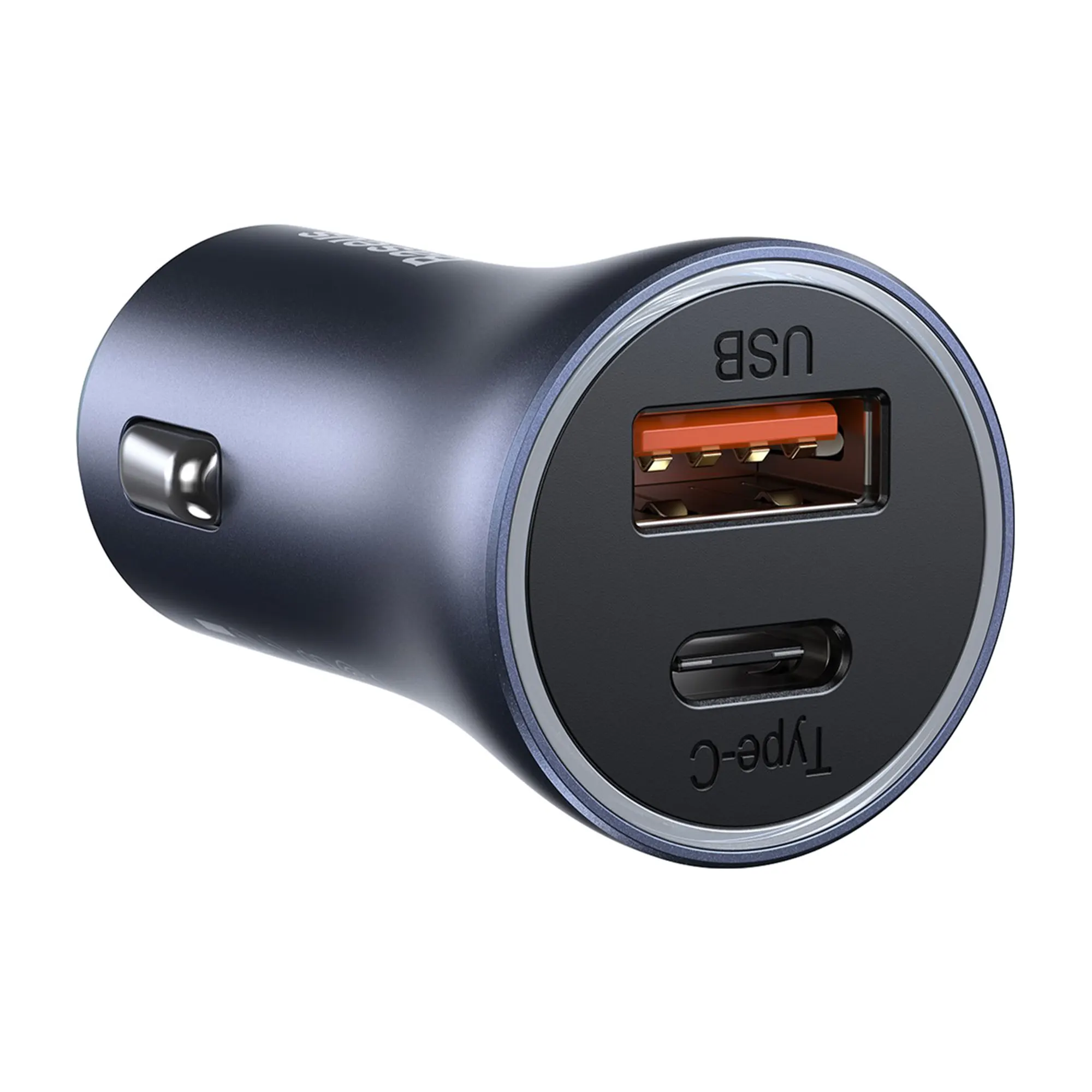 Купить Автомобильное зарядное устройство Baseus Golden Contactor Pro Dual Quick Charger Car Charger U+C 40W Dark Gray - фото 3