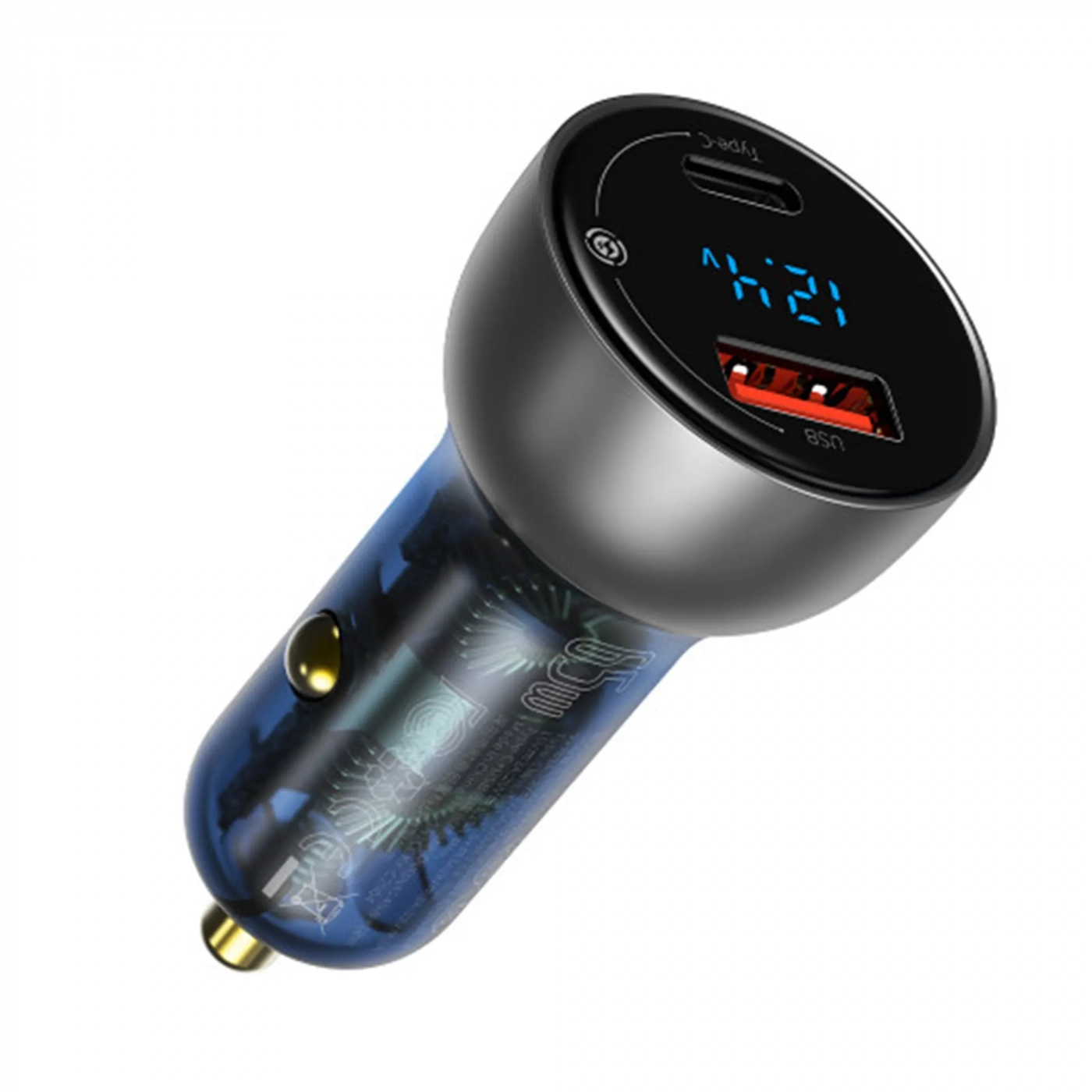 Купить Автомобильное зарядное устройство Baseus Particular Digital Display QC+PPS Dual Quick Charger Car Charger 65W Shallow tarnish - фото 2