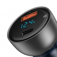 Купить Автомобильное зарядное устройство Baseus Particular Digital Display QC+PPS Dual Quick Charger Car Charger 65W Shallow tarnish - фото 4