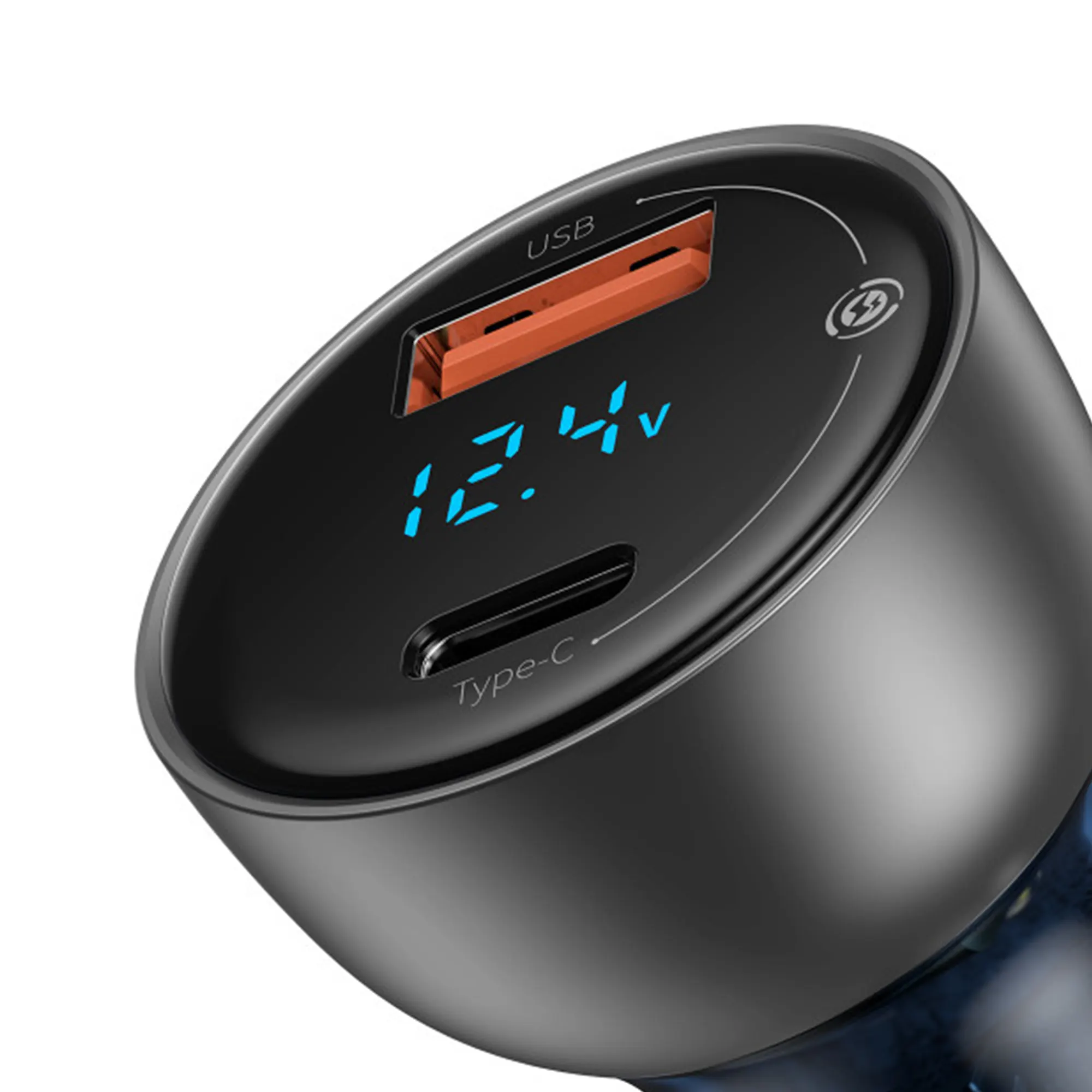 Купить Автомобильное зарядное устройство Baseus Particular Digital Display QC+PPS Dual Quick Charger Car Charger 65W Shallow tarnish - фото 4