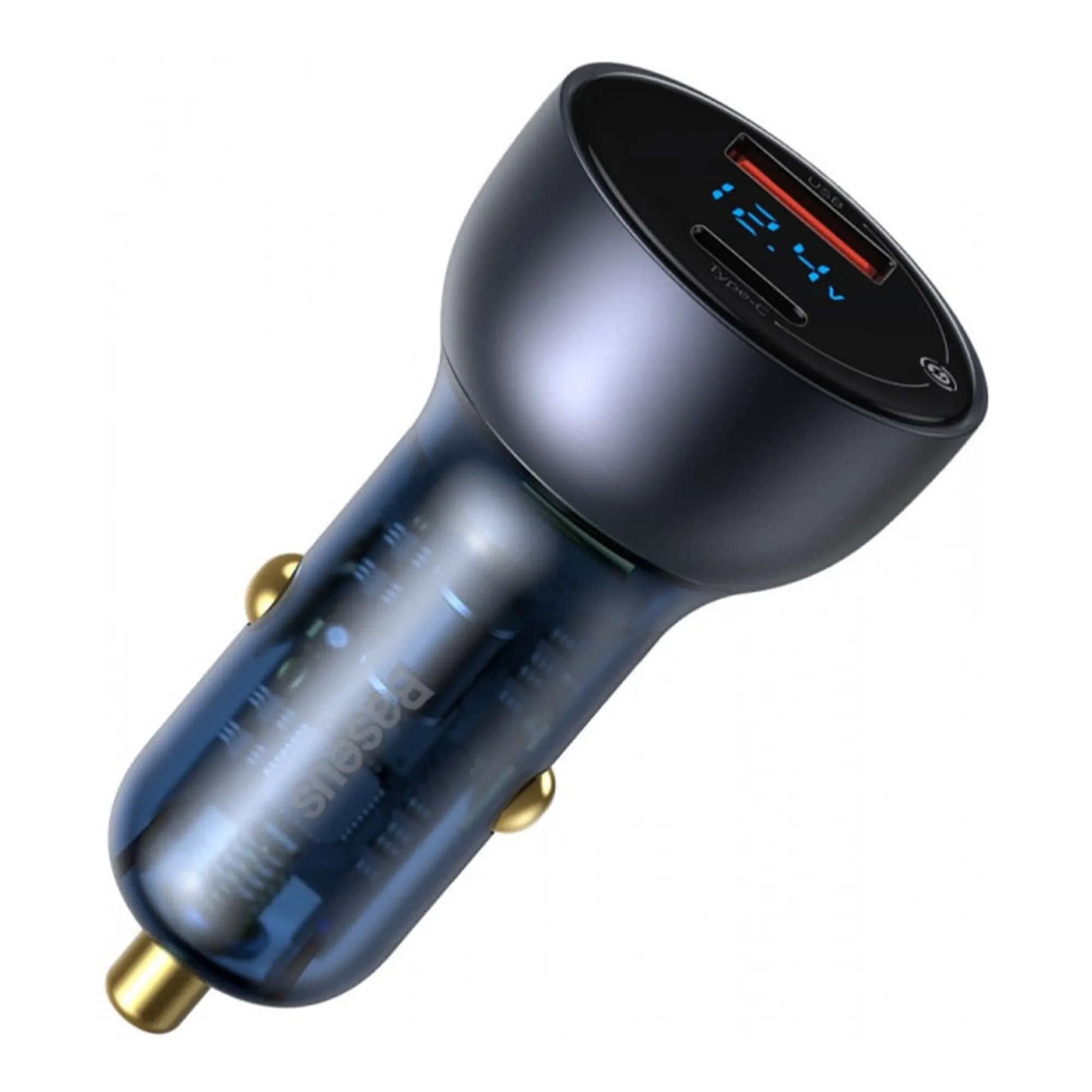 Купить Автомобильное зарядное устройство Baseus Particular Digital Display QC+PPS Dual Quick Charger Car Charger 65W Dark Gray - фото 1