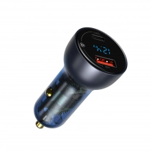Купить Автомобильное зарядное устройство Baseus Particular Digital Display QC+PPS Dual Quick Charger Car Charger 65W Dark Gray - фото 3