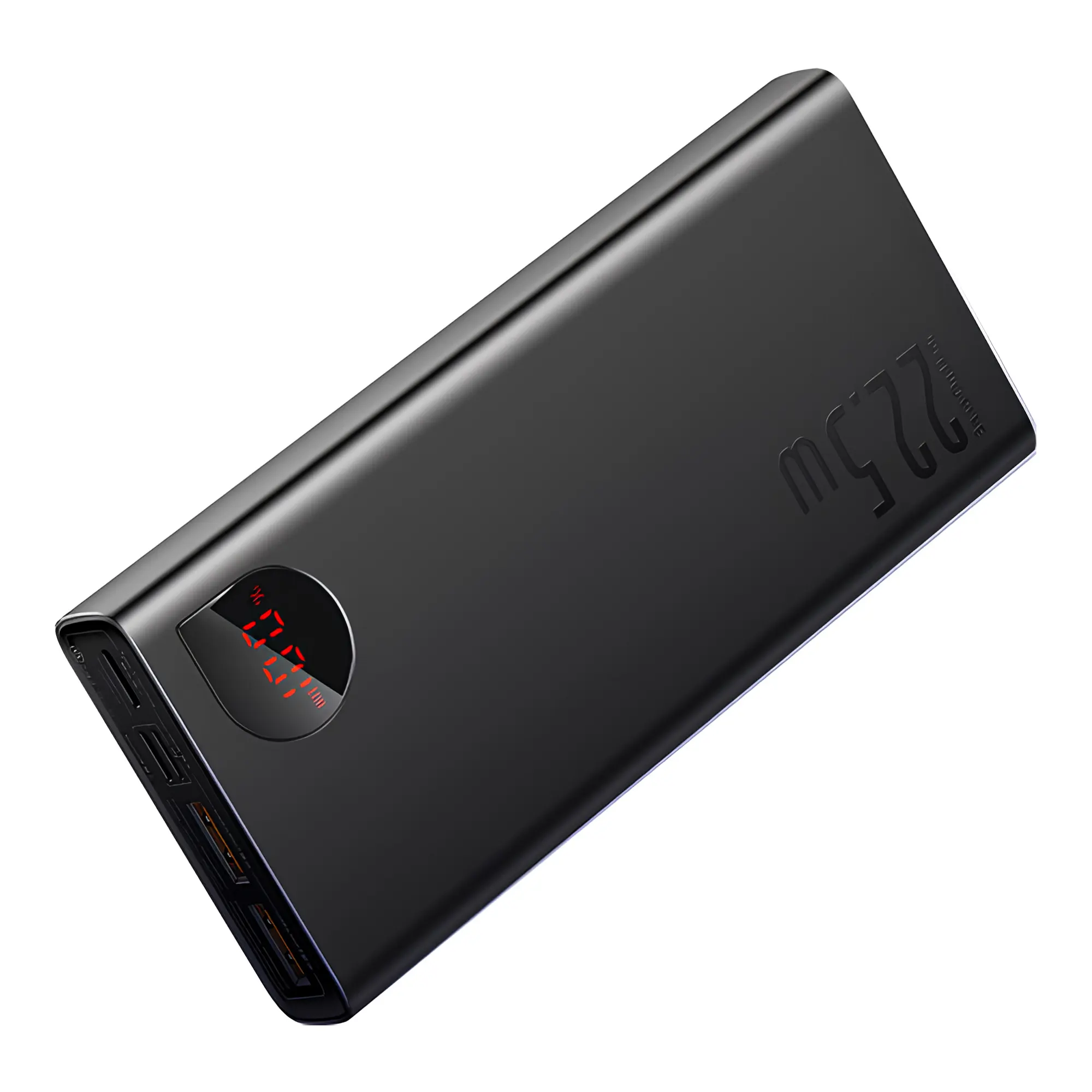 Купить Павербанк УМБ Baseus Adaman Metal Digital Display Quick Charge Power Bank 20000mAh 22.5W (2021 Editon) Black Overseas Edition With Simple Series Charging Cable USB to Type-C 3A 0.3m Black - фото 3