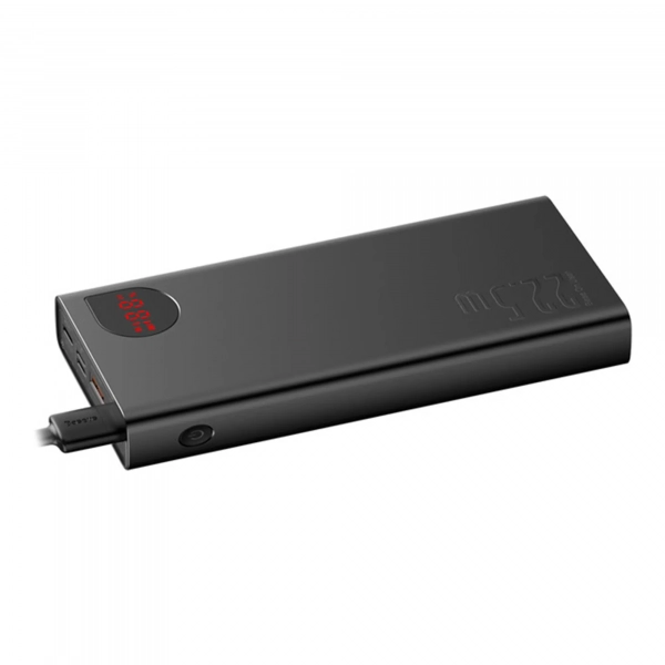 Купить Павербанк УМБ Baseus Adaman Metal Digital Display Quick Charge Power Bank 20000mAh 22.5W (2021 Editon) Black Overseas Edition With Simple Series Charging Cable USB to Type-C 3A 0.3m Black - фото 4