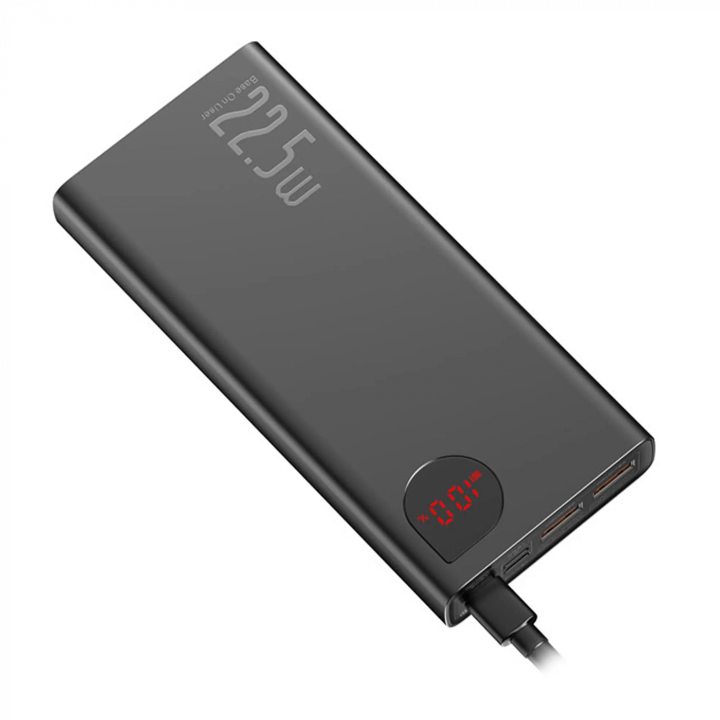 Купить Павербанк УМБ Baseus Adaman Metal Digital Display Quick Charge Power Bank 20000mAh 22.5W (2021 Editon) Black Overseas Edition With Simple Series Charging Cable USB to Type-C 3A 0.3m Black - фото 5