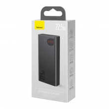 Купить Павербанк УМБ Baseus Adaman Metal Digital Display Quick Charge Power Bank 20000mAh 22.5W (2021 Editon) Black Overseas Edition With Simple Series Charging Cable USB to Type-C 3A 0.3m Black - фото 7