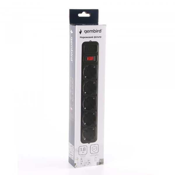 Купить Сетевой фильтр Gembird SPG5-G-6B 1.8 м, 5 розеток - фото 2