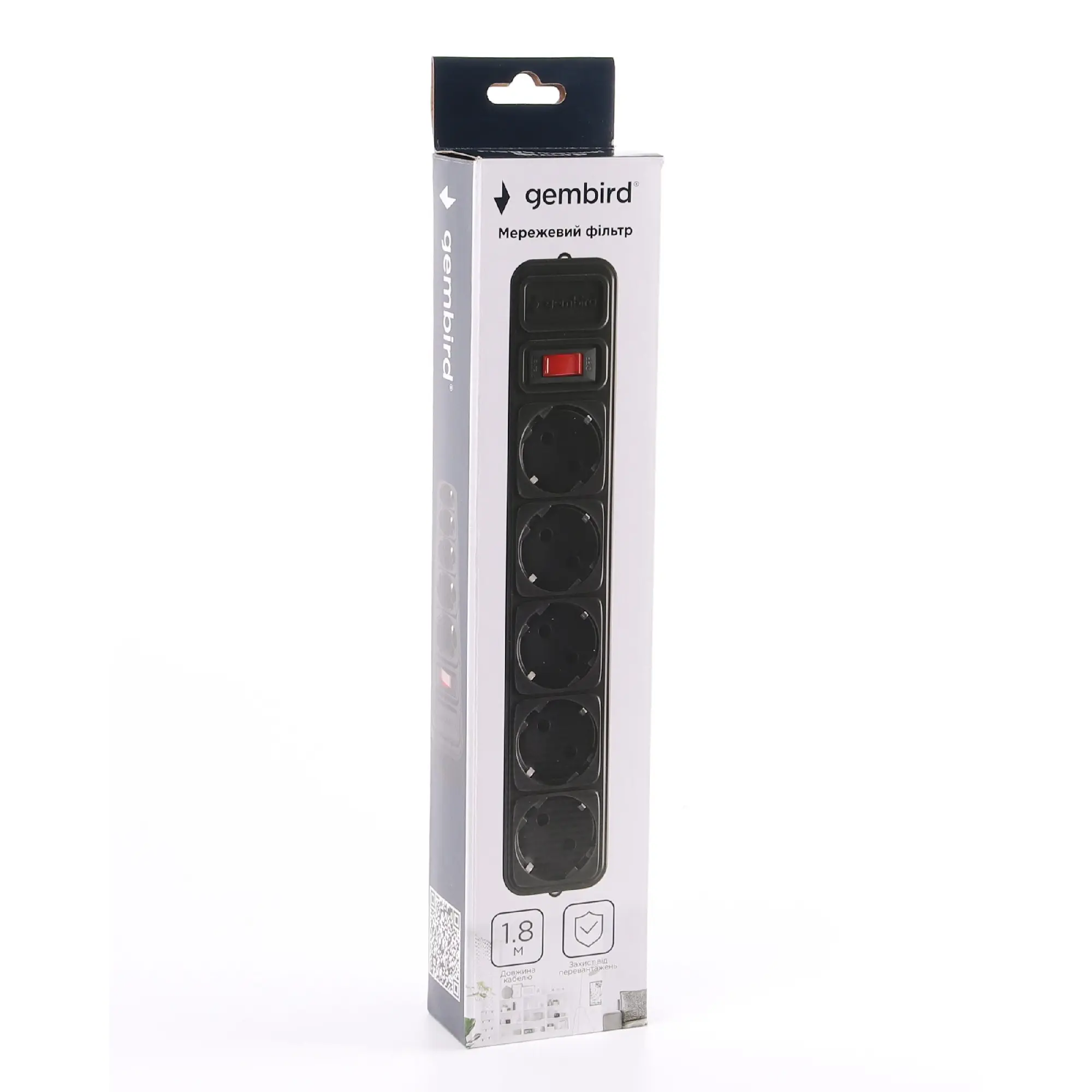 Купить Сетевой фильтр Gembird SPG5-G-6B 1.8 м, 5 розеток - фото 2
