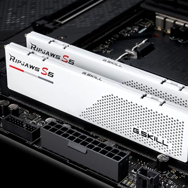 Купить Модуль памяти G.Skill Ripjaws S5 White DDR5-6000 64GB (2x32GB) Intel XMP CL30-40-40-96 1.4V (F5-6000J3040G32GX2-RS5W) - фото 4