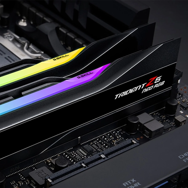 Купить Модуль памяти G.Skill Trident Z5 Neo RGB Black DDR5-6000 64 GB (2x32GB) AMD EXPO 30-38-38-96 1.35V (F5-6000J3040G32GX2-TZ5NR) - фото 8