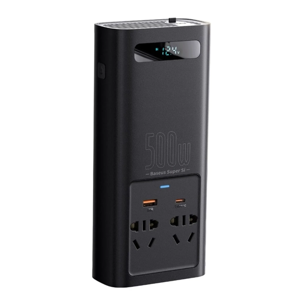 Купить Автомобильный инвертор Baseus Super Si Power Inverter 500W 220V CN/EU Black - фото 2