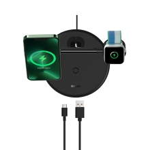 Купити БЗП Baseus Swan 3-in-1 Wireless Magnetic Charging Bracket 20W Black - фото 2