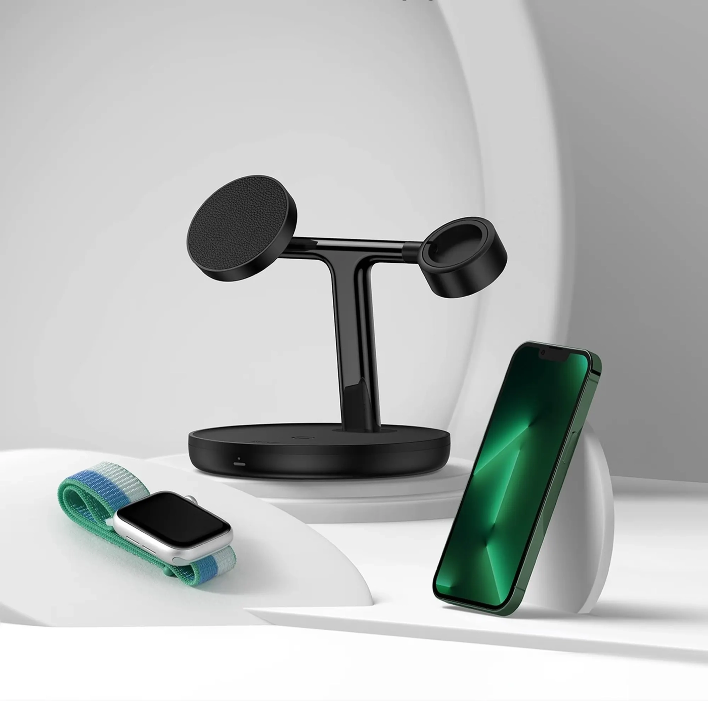 Купити БЗП Baseus Swan 3-in-1 Wireless Magnetic Charging Bracket 20W Black - фото 10