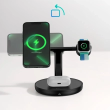Купити БЗП Baseus Swan 3-in-1 Wireless Magnetic Charging Bracket 20W Black - фото 12
