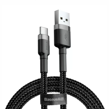 Купить Кабель Baseus Cafule Cable USB For Type-C 2A 2M Black/Grey - фото 1