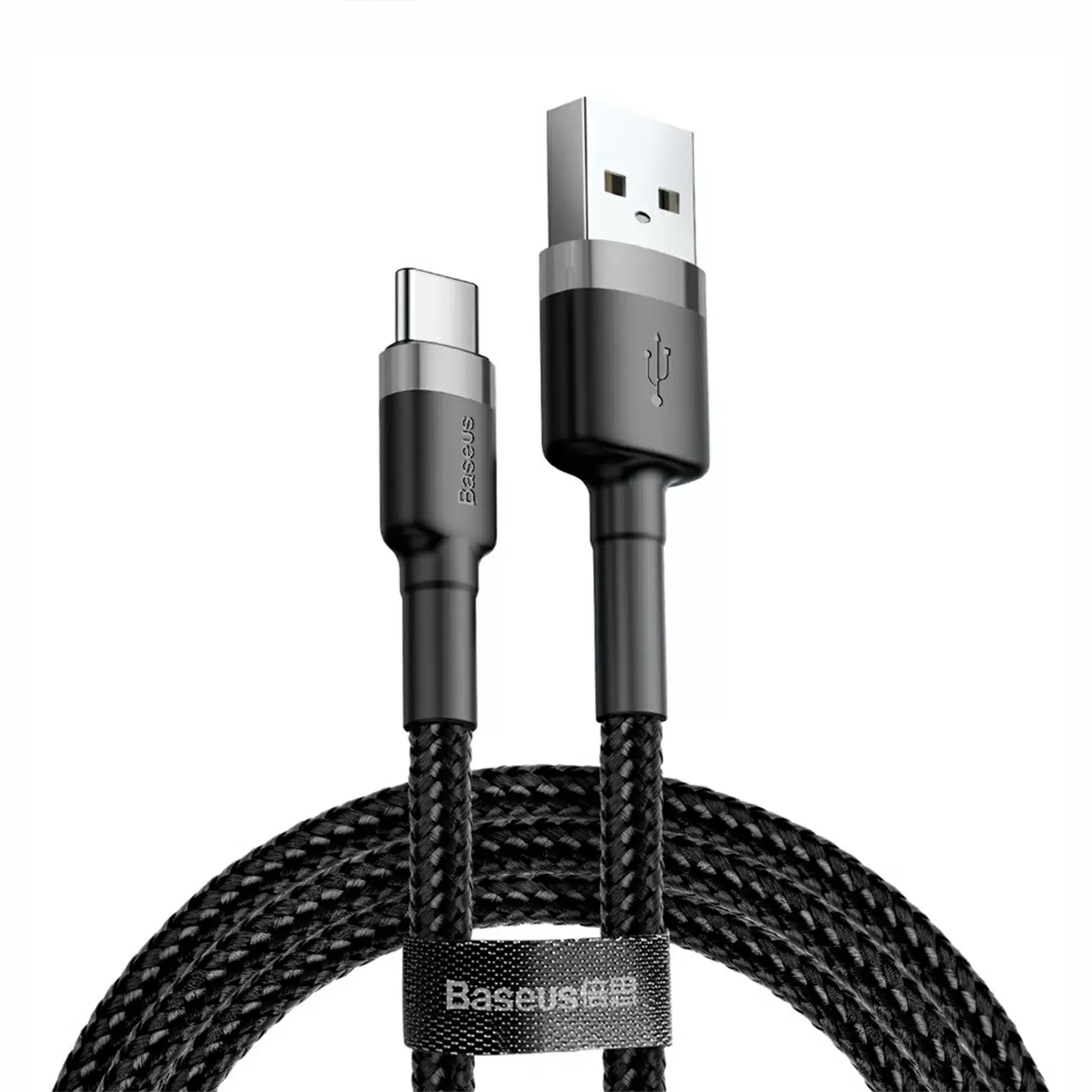 Купить Кабель Baseus Cafule Cable USB For Type-C 2A 2M Black/Grey - фото 1