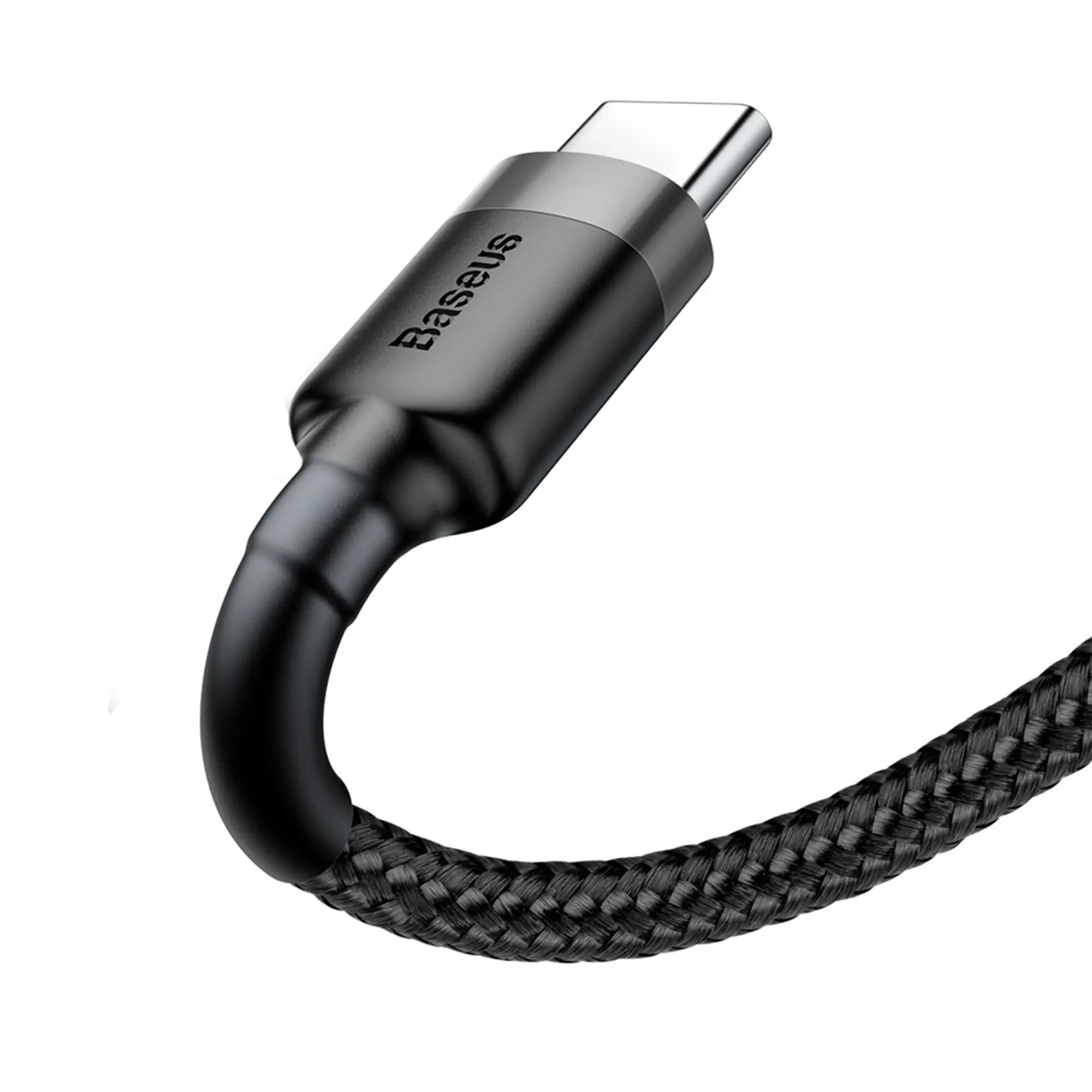 Купить Кабель Baseus Cafule USB-USB Type-C, 3A, 0.5м Black/Grey (CATKLF-AG1) - фото 3
