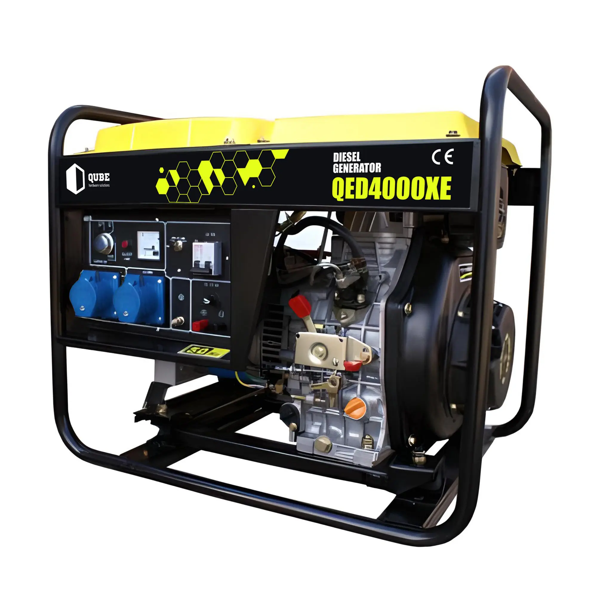 Купить Генератор дизельный Qube QED4000XE 1-phase, 2.6/kW 3.0kW, 230V,12L, Ел. Cтарт - фото 1