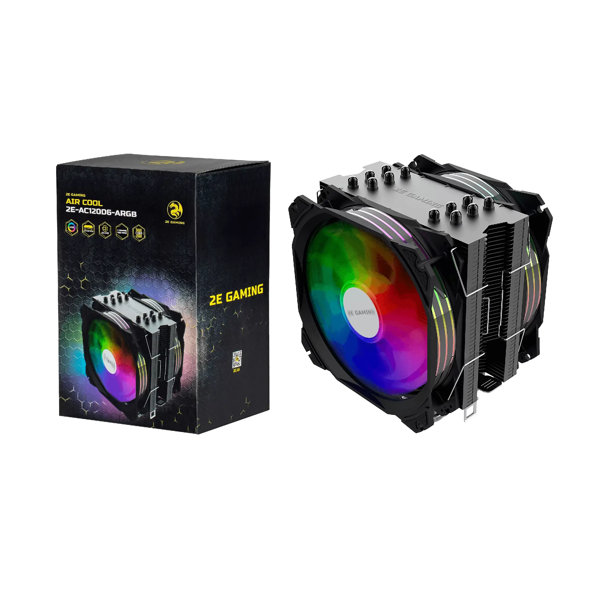 Купить Процессорный кулер 2E Gaming Air Cool AC120D6-ARGB - фото 2
