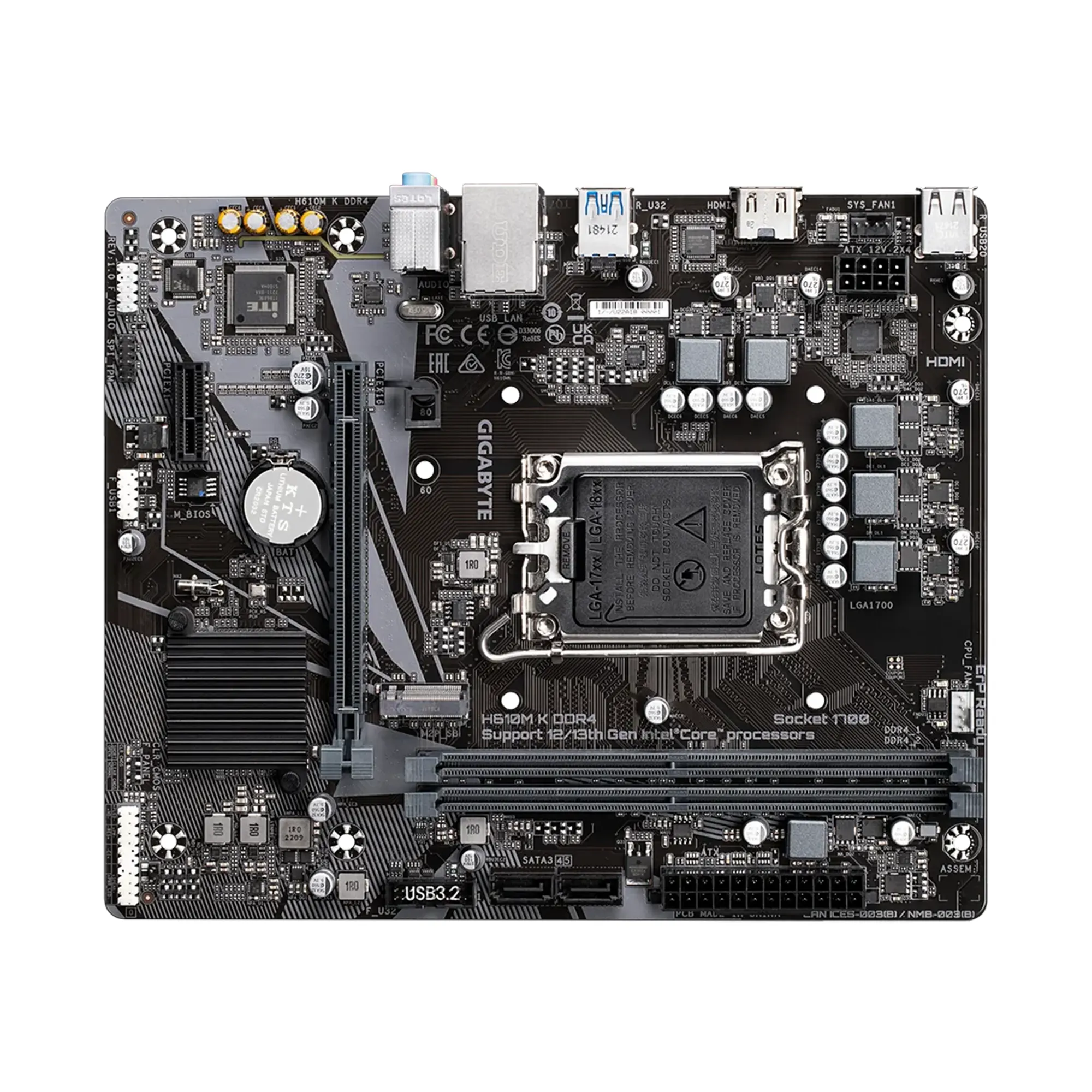 Купить Материнская плата GIGABYTE H610M K DDR4 - фото 4