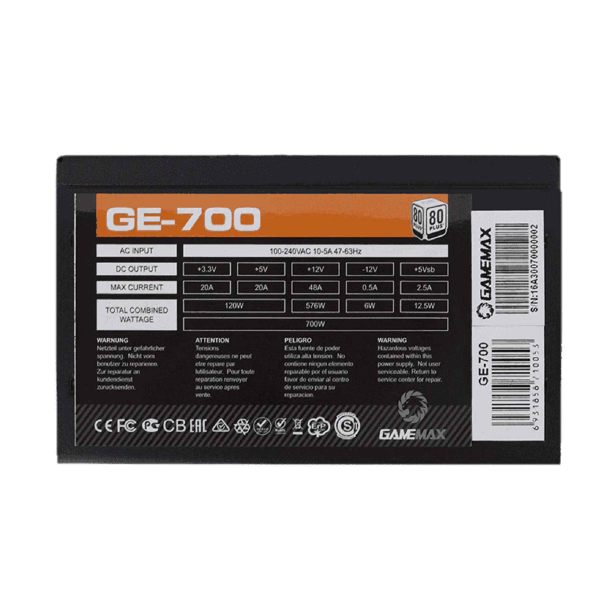 Купити Блок живлення GAMEMAX GE-700 700W - фото 3
