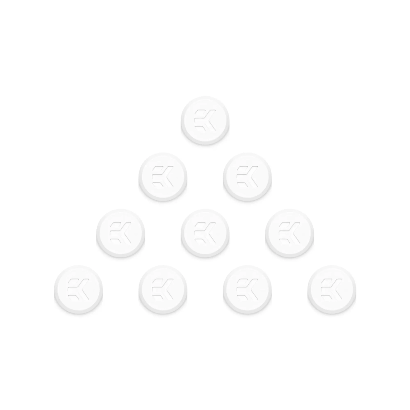 Купить Набор крышек для заглушек EKWB EK-Quantum Torque Plug Cover 10-Pack - White - фото 1